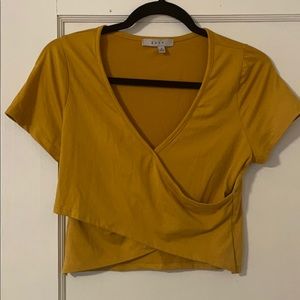 Yellow crop top